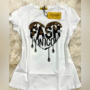 Women’s Fashion Shirt White with Sequin Design size small